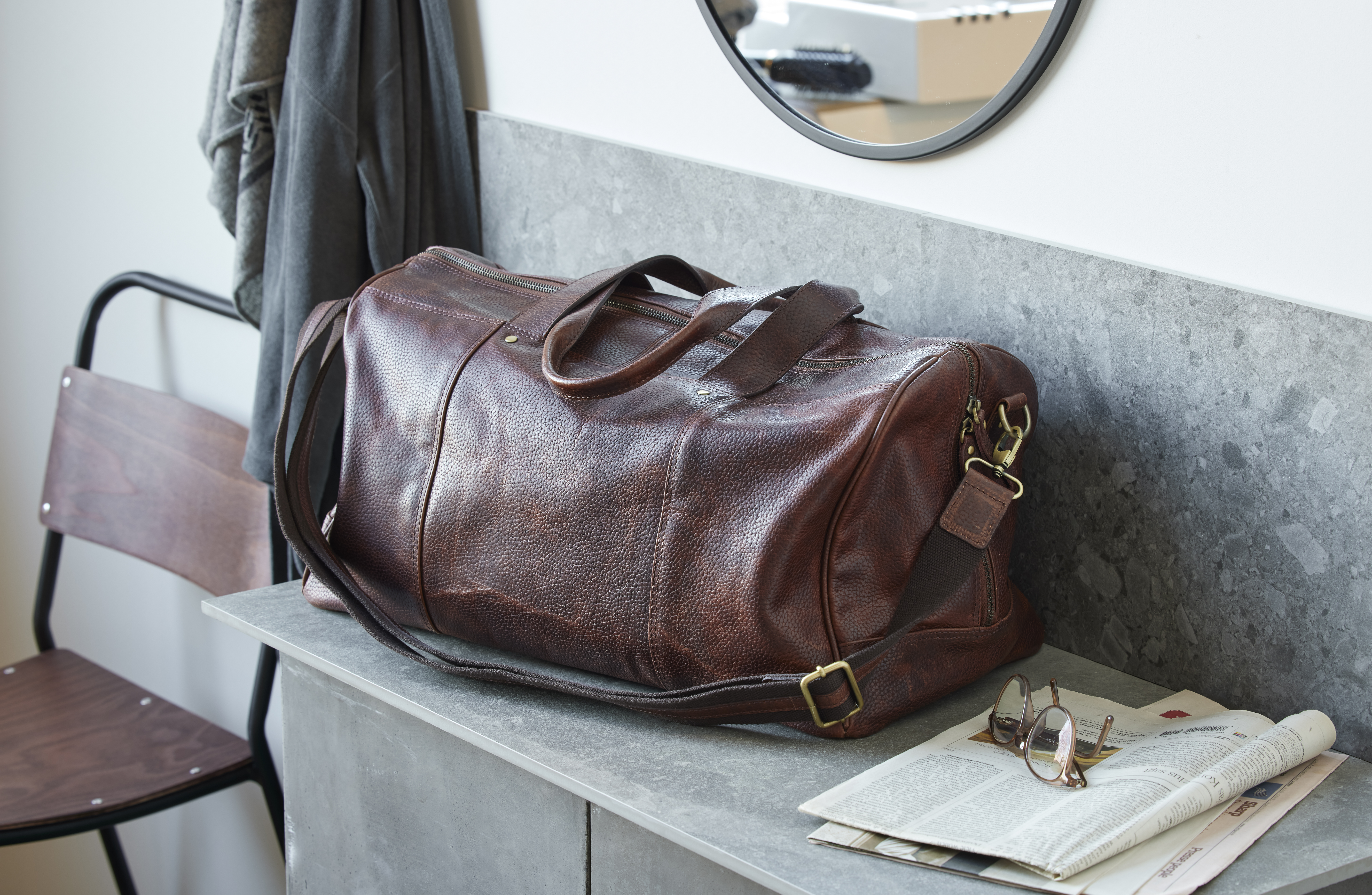 

Corium Weekendtaske 52 x 26 x 28 cm i brun skind m